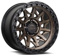 17x9 lock off-road lunatic matte bronze w/ matte black ring 8x180 1mm