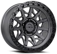 17x9 lock off-road lunatic matte grey w/ matte black ring 6x135 1mm