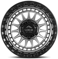 17x9 lock off-road mojave matte grey w/ matte black ring 8x6.5/165 -12mm