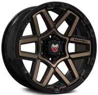 17x9 mamba off-road m23 matte black w/ bronze face 5x5.5/139.7 12mm