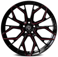 Marquee M1004 Gloss Black w/ Red Milled