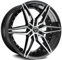 22x9.5 marquee m3259b gloss black machined 6x5.5/139.7 25mm
