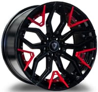 20x9 marquee m3371 gloss black w/ red inserts 5x4.5/114.3 33mm