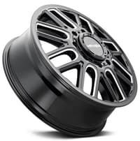20x8.25 mayhem cogent dually front 8107d gloss black w/ milled spokes 8x210 115mm 154.2 c.b.