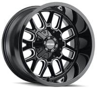 20x9 mayhem cogent 8107b gloss black w/ milled spokes 5x5/127 5x5.5/139.7 18mm