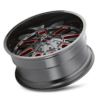 (clearance - no returns) 22x10 mayhem cogent 8107btr gloss black w/ prism red 8x6.5/165 8x170 -19mm