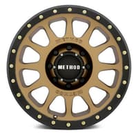 18x9 method race mr305 nv hd bronze w/ matte black street lock lip 8x6.5/165 18mm