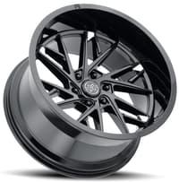 (clearance - no returns) 22x12 method race mr801 raised gloss black (6-lug) (* may require trimming) 6x5.5/139.7 -40mm
