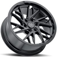 (clearance - no returns) 22x10 method race mr801 raised gloss black (6-lug) 6x135 -18mm