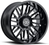 (clearance - no returns) 20x12 method race mr801 raised gloss black (8-lug) (* may require trimming) 8x170 -40mm