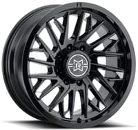 (clearance - no returns) 20x9 method race mr801 raised gloss black (8-lug) 8x180 -12mm