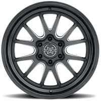 (clearance - no returns) 22x10 method race mr802 raised double black milled 6x135 -18mm