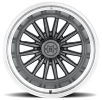 (clearance - no returns) 20x12 method race mr803 raised gloss titanium w/ machined lip (8-lug) (* may require trimming) 8x180 -40mm