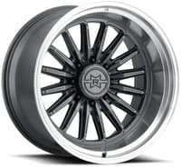 (clearance - no returns) 22x12 method race mr803 raised gloss titanium w/ machined lip (8-lug) (* may require trimming) 8x180 -40mm