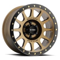 18x9 method race mr305 nv bronze w/ matte black street lock lip 6x5.5/139.7 18mm