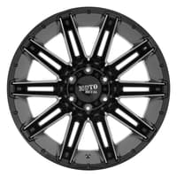 (clearance - no returns) 22x10 moto metal mo998 kraken gloss black milled 6x135 -18mm