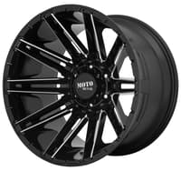 (clearance - no returns) 22x10 moto metal mo998 kraken gloss black milled 6x135 -18mm