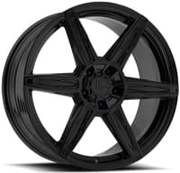 (clearance - no returns) 22x9 modern luxury mlf11 gloss black (flow formed) 5x112 32mm