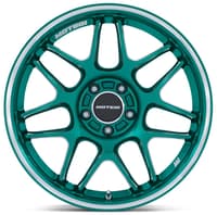 18x10.5 motegi mr158 hokkaido green w/ machined lip 5x120 25mm