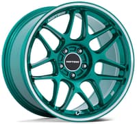 18x8.5 motegi mr158 hokkaido green w/ machined lip 5x100 30mm
