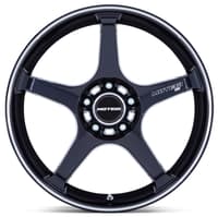 18x8.5 motegi mr159 obsidian blue w/ machined lip stripe 5x4.5/114.3 22mm