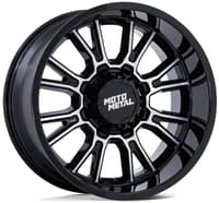 (clearance - no returns) 17x9 moto metal mo810 gloss black machined 8x6.5/165 20mm