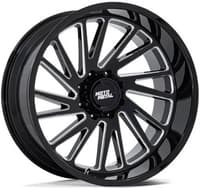 (clearance - no returns) 22x10 moto metal mo811 gloss black milled 8x170 -18mm
