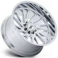 (clearance - no returns) 20x10 moto metal mo811 chrome 8x6.5/165 -18mm