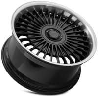 (clearance - no returns) 22x9 mrr vp4 gloss black machined lip (custom)