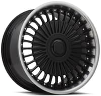 (clearance - no returns) 22x9 mrr vp4 gloss black machined lip (custom)