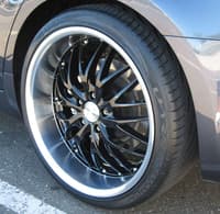 19x9.5 mrr gt1 black machined lip (custom)