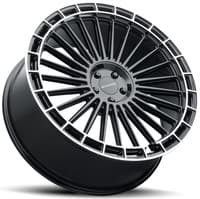 24x9 mv forged mvf40 gloss black w/ diamond ring (custom)