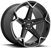 (clearance - no returns) 20x10.5 niche arrow gloss black brushed n259 5x112 40mm