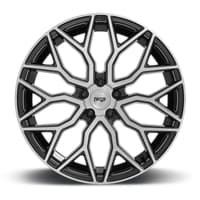 (clearance - no returns) 20x10.5 niche mazzanti gloss black brushed face m262 5x112 40mm