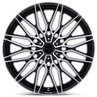 22x9.5 niche calabria 6 gloss black machined nc278 6x5.5/139.7 19mm