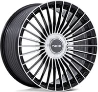 24x10 niche serene gloss black machined nc282 (flow formed) 5x112 5x120 35mm