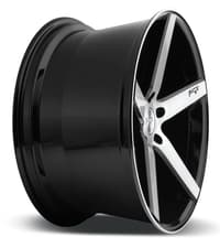 20x8.5 niche milan brushed w/ gloss black m124 5x120 35mm