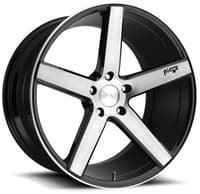 18x8 niche milan brushed w/ gloss black m124 5x4.5/114.3 40mm