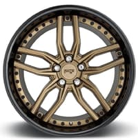 20x10 niche methos bronze w/ gloss black lip m195 5x4.5/114.3 40mm