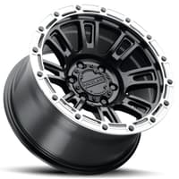 17x8.5 raceline 956bs compass satin black w/ silver ring 6x5.5/139.7 0mm