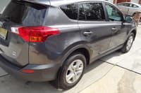 rally armor 2016-2018 toyota rav4 ur black mud flap w/ grey logo mf44-ur-blk/gry