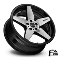 (clearance - no returns) 17x8 reika r15 seeker gloss black machine face (flow formed) 5x4.5/114.3 38mm