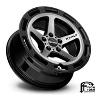 (clearance - no returns) 17x8 reika r20 teton gloss black machine face 5x4.5/114.3 38mm