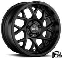 (clearance - no returns) 17x8 reika r25 detour satin black 5x4.5/114.3 38mm