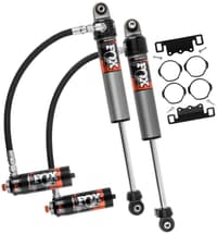 fox 2018+ jeep jl 2.5 factory race series 12.17in remote res. front shock set / 4.5-6in. lift w/ dsc 883-26-052