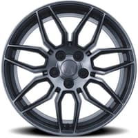 19x10 corvette c8 zo6 replica wheels titanium machined w/ dark clear coat fr401f (flow form) 5x4.75/120.7 79mm