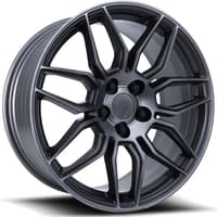 19x10 corvette c8 zo6 replica wheels titanium machined w/ dark clear coat fr401f (flow form) 5x4.75/120.7 79mm