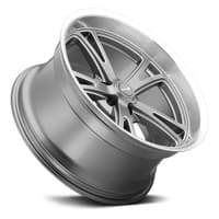 18x9.5 ridler 606 grey w/ milled spokes & diamond lip 5x5/127 0mm