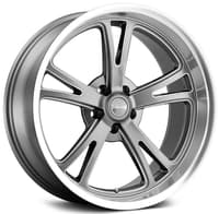 18x9.5 ridler 606 grey w/ milled spokes & diamond lip 5x5/127 0mm