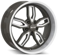 (clearance - no returns) 20x10 ridler 608 grey w/ milled spokes 5x4.75/120.7 0mm